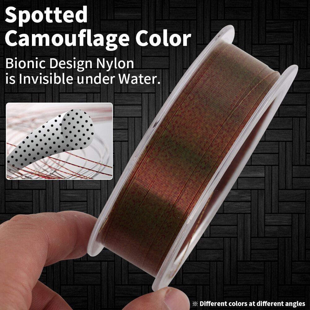 Bionic Master Series 150M Spotted Nylon Fishing Line Monofilament Line Bionic Design Speckle