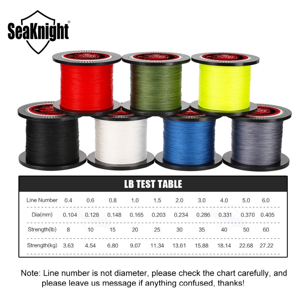 TP Series 500M 1000M Fishing Line 8-60LB Braided Line Smooth Multifilament PE Fishing Line