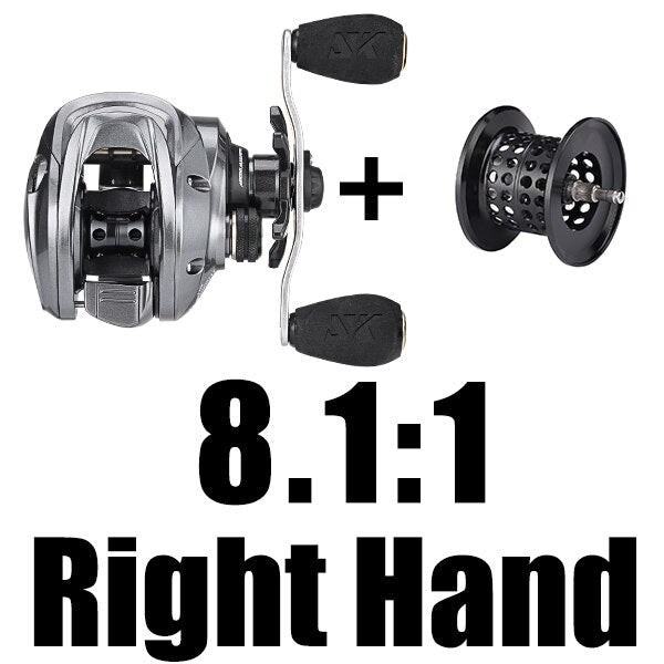 FALCON 7.2:1 8.1:1 High Speed Baitcasting Reel 190g Super Long Casting Fishing MAX Drag Power 18LB