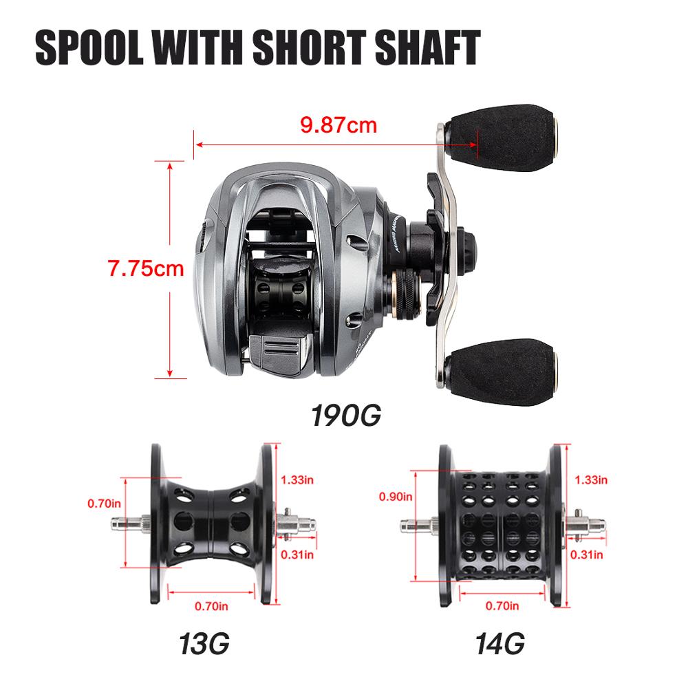 FALCON 7.2:1 8.1:1 High Speed Baitcasting Reel 190g Super Long Casting Fishing MAX Drag Power 18LB