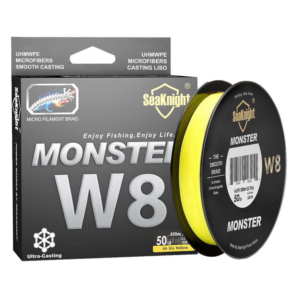 Monster W8 Fishing Line 150M 300M 500M 8 Strands Braided Fishing Line Multifilament PE