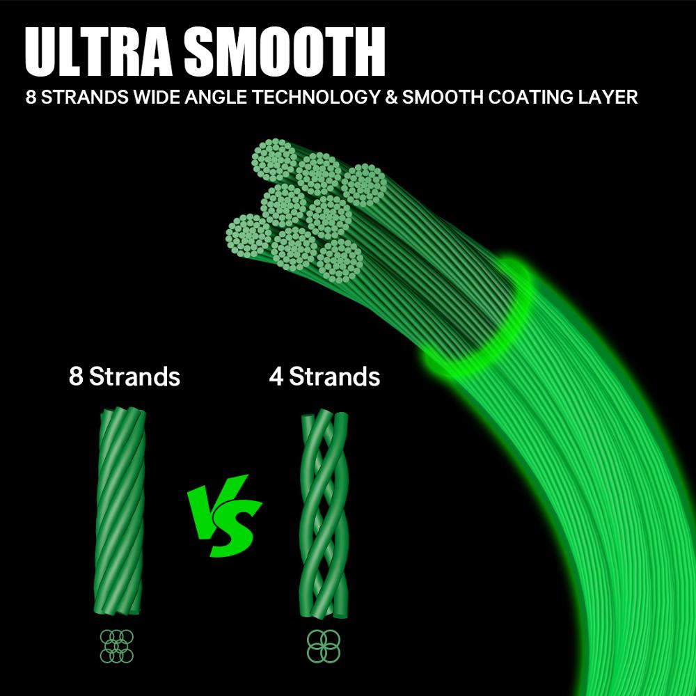 Monster W8 Fishing Line 150M 300M 500M 8 Strands Braided Fishing Line Multifilament PE