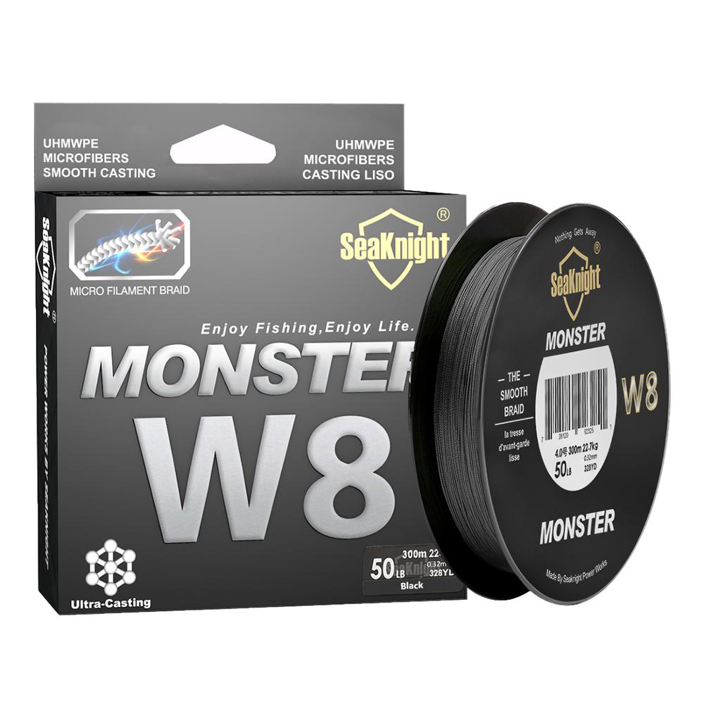 Monster W8 Fishing Line 150M 300M 500M 8 Strands Braided Fishing Line Multifilament PE