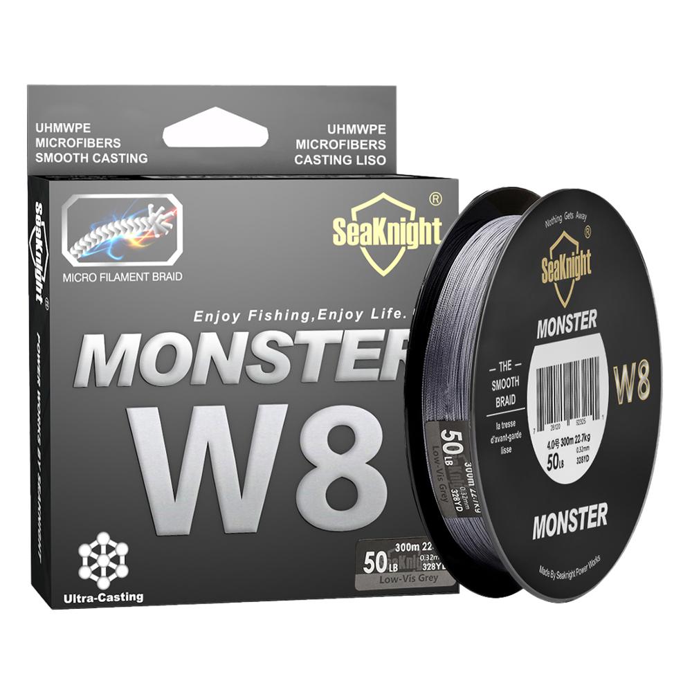 Monster W8 Fishing Line 150M 300M 500M 8 Strands Braided Fishing Line Multifilament PE