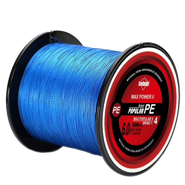 TriPoseidon 300M 500M 1000M PE Fishing Line 4 Strands Braided Fishing Line 8-80LB