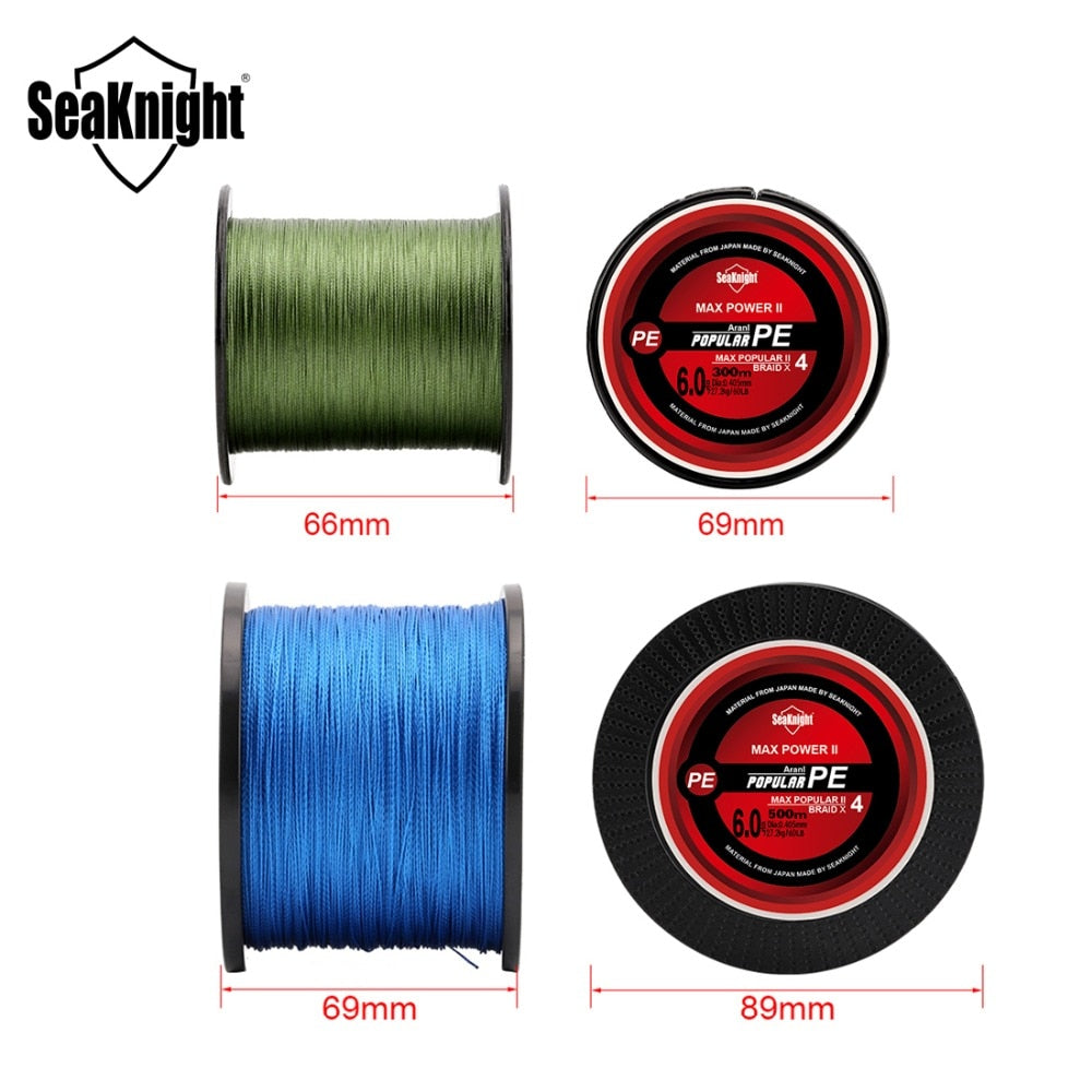 TriPoseidon 300M 500M 1000M PE Fishing Line 4 Strands Braided Fishing Line 8-80LB