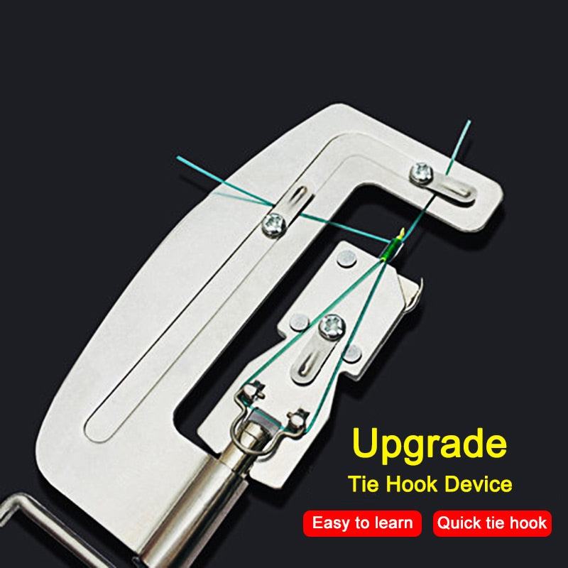 Semi Automatic Fishing Hooks Line Tier Machine Stainless Steel Fish Hook Line Knotter Tying Fishing Binding Device Tool