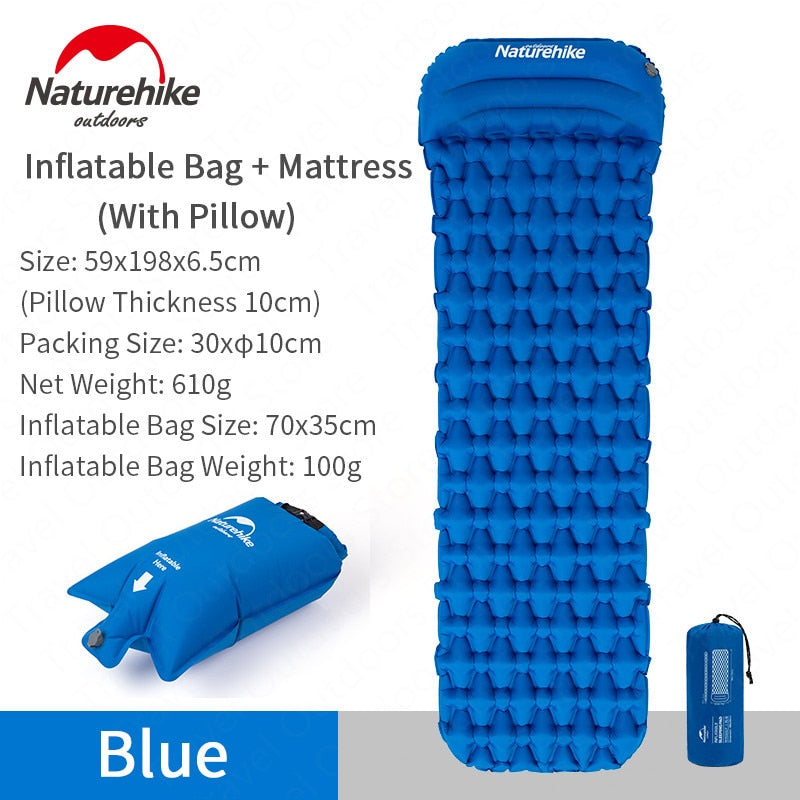 Naturehike Outdoor Camping Mat Inflatable Bag Inflatable Tent Sleeping Pad Ultralight Portable