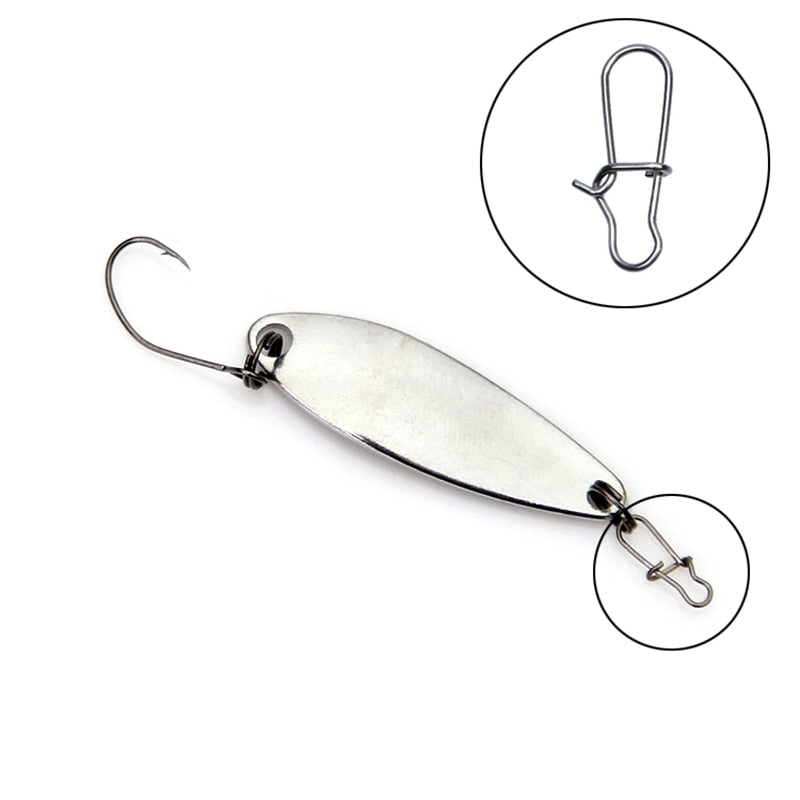 Simpleyi 50pcs Stainless Steel Fishing Connector Hooked Snap  Barrel Swivel Hook Lure Carp Tool Accessories Goods For Fishing