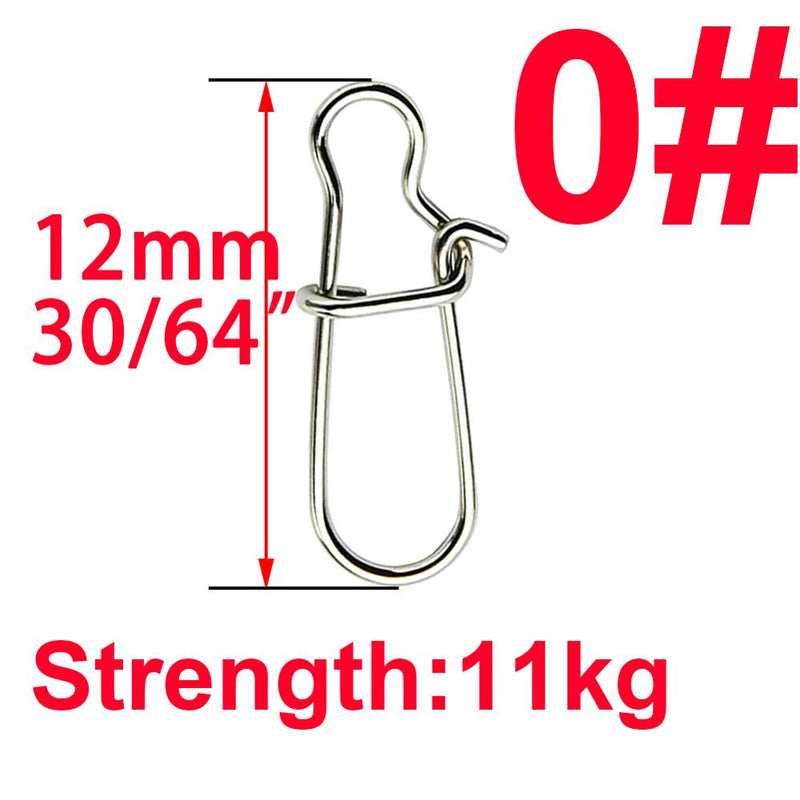 Simpleyi 50pcs Stainless Steel Fishing Connector Hooked Snap  Barrel Swivel Hook Lure Carp Tool Accessories Goods For Fishing