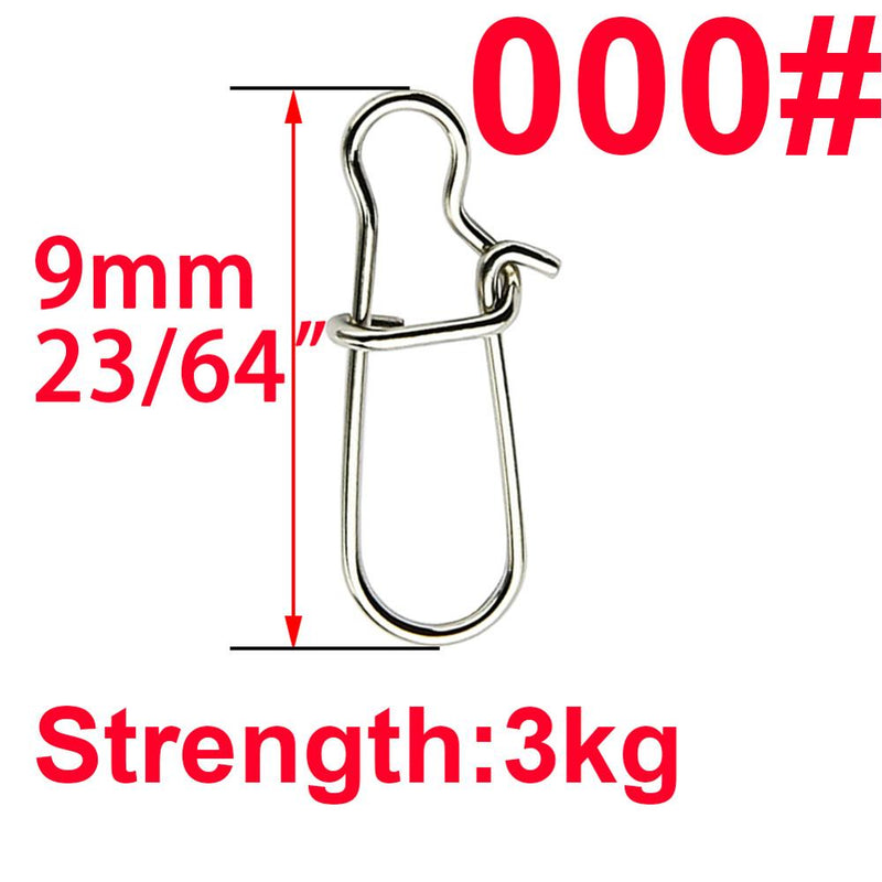Simpleyi 50pcs Stainless Steel Fishing Connector Hooked Snap  Barrel Swivel Hook Lure Carp Tool Accessories Goods For Fishing