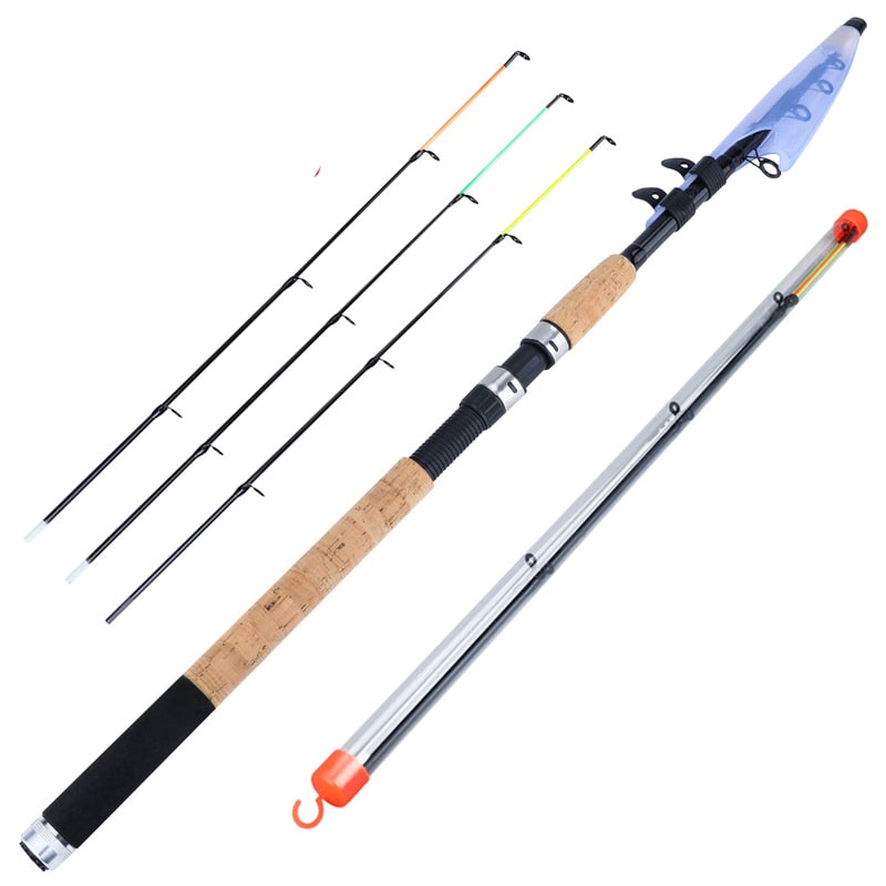 Sougayilang Feeder Fishing Rod Telescopic Spinning/6 Sections Travel Rod 3.0 3.3 3.6m Pesca Carp Feeder 60-180g Pole Fish Tackle
