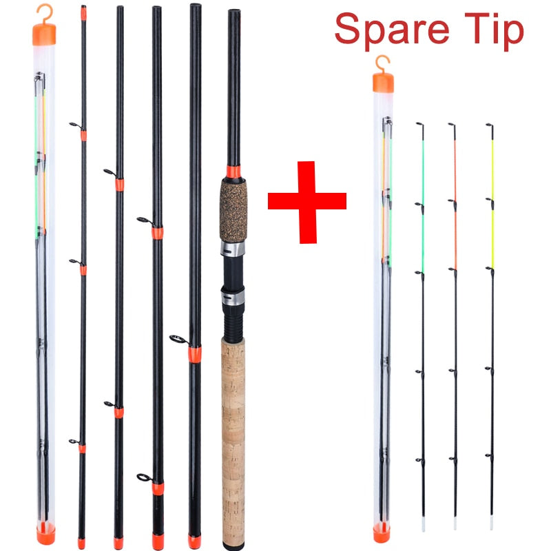 Sougayilang Feeder Fishing Rod Telescopic Spinning/6 Sections Travel Rod 3.0 3.3 3.6m Pesca Carp Feeder 60-180g Pole Fish Tackle