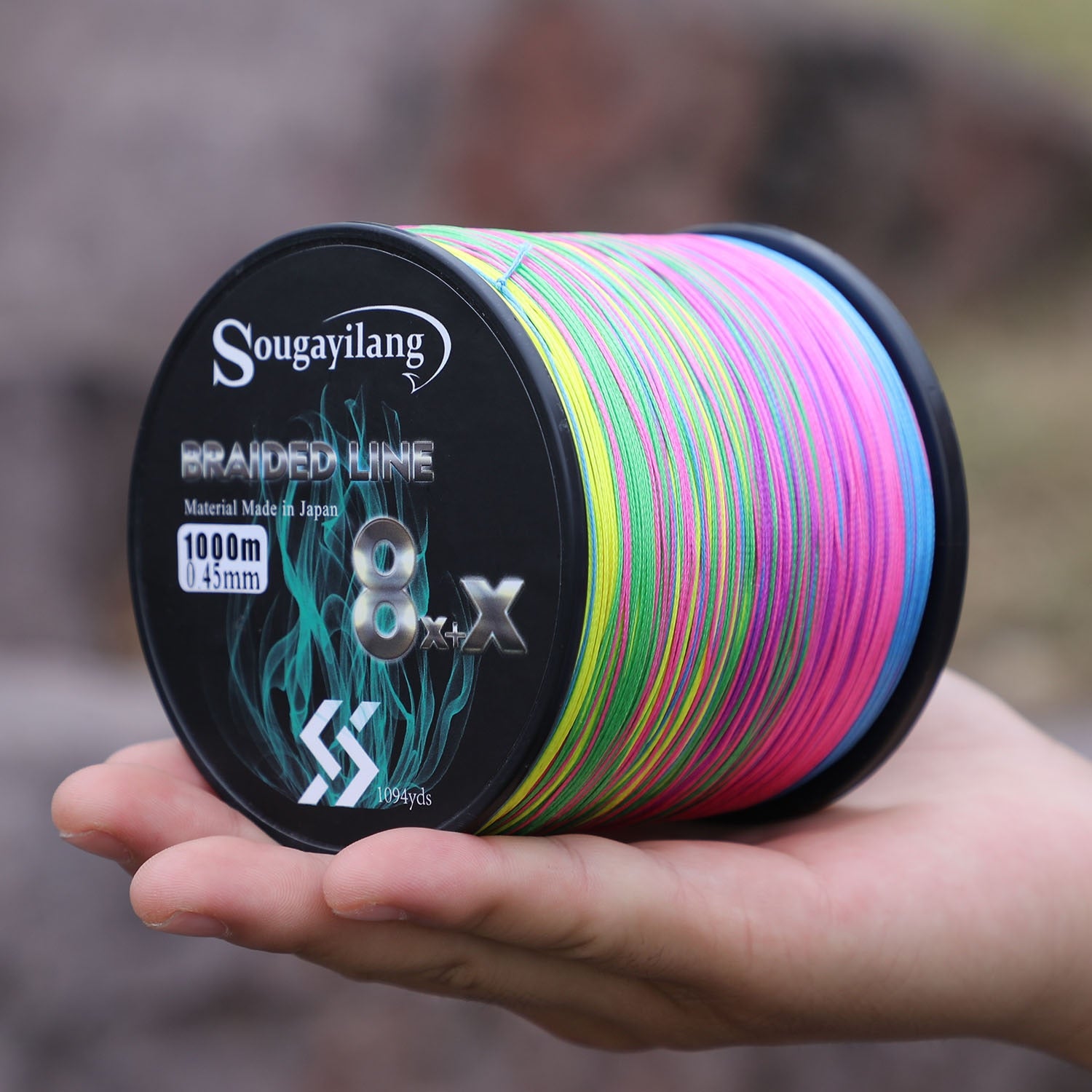 Sougayilang New 9 Strands Strong PE Fishing Line 300M 500M 1000M  Strong Abrasion Resistance