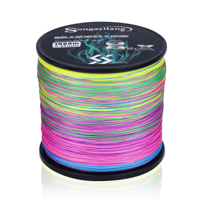 Sougayilang New 9 Strands Strong PE Fishing Line 300M 500M 1000M  Strong Abrasion Resistance