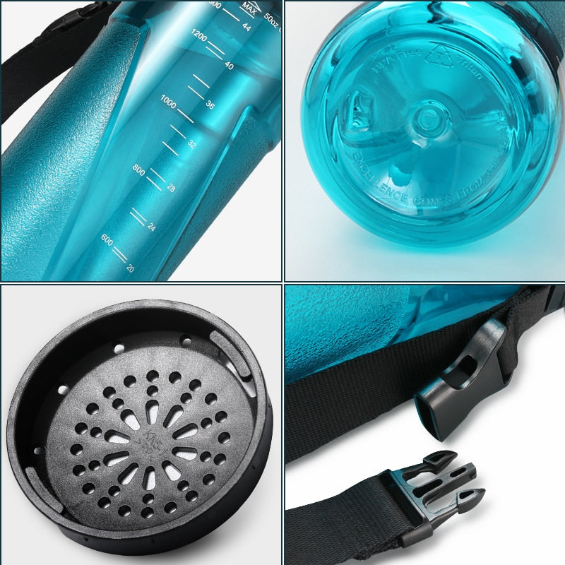 Sport Water Bottles 1000ml 1.5L High-quality Plastic Portable Leakproof Anti-fall Shaker Men