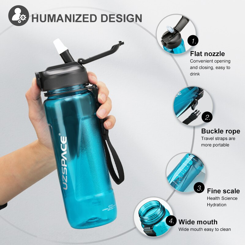 Sport Water Bottles with Straw Summer Large-capacity Tritan Plastic Portable Leakproof Drink Bottle