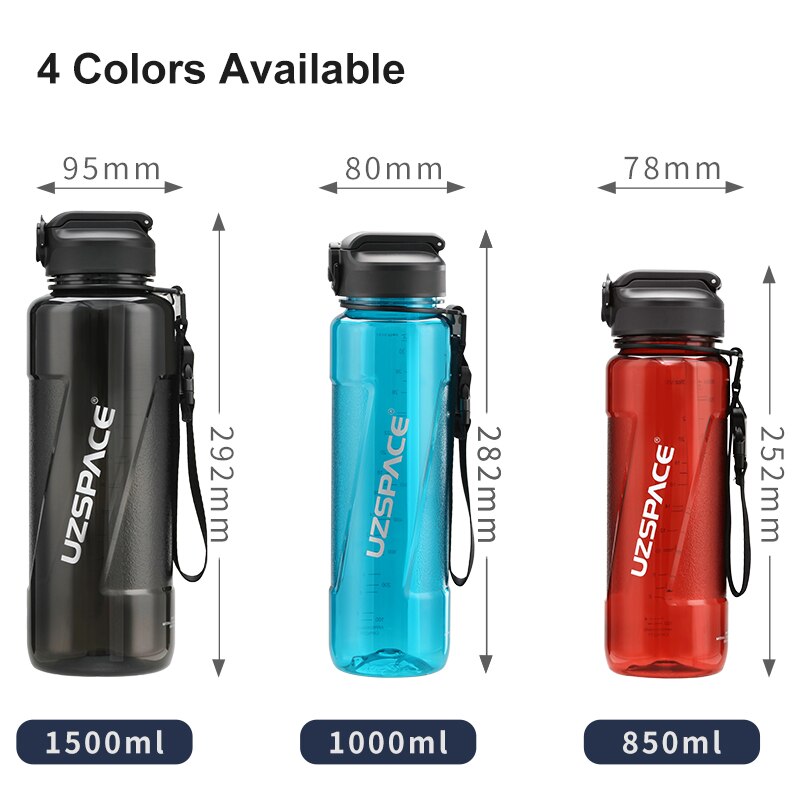 Sport Water Bottles with Straw Summer Large-capacity Tritan Plastic Portable Leakproof Drink Bottle