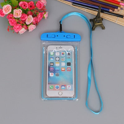 Summer Luminous Waterproof Pouch Swimming Gadget Beach Dry Bag Phone Case Cover Camping Skiing