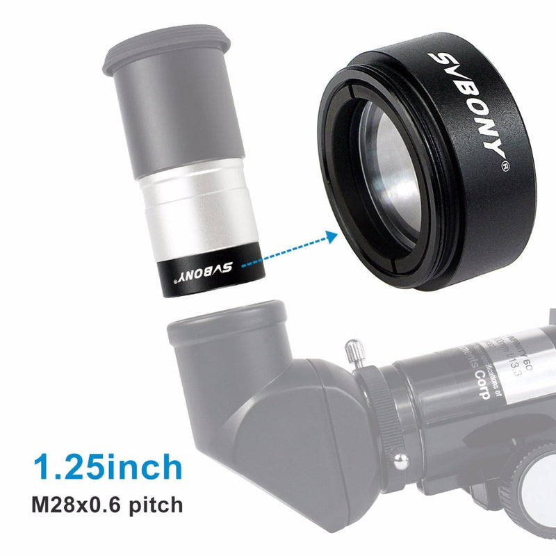 1.25inch  Focal Reducer 0.5X Astronomical Telescope Thread M28x0.6 for Astronomy Monocular