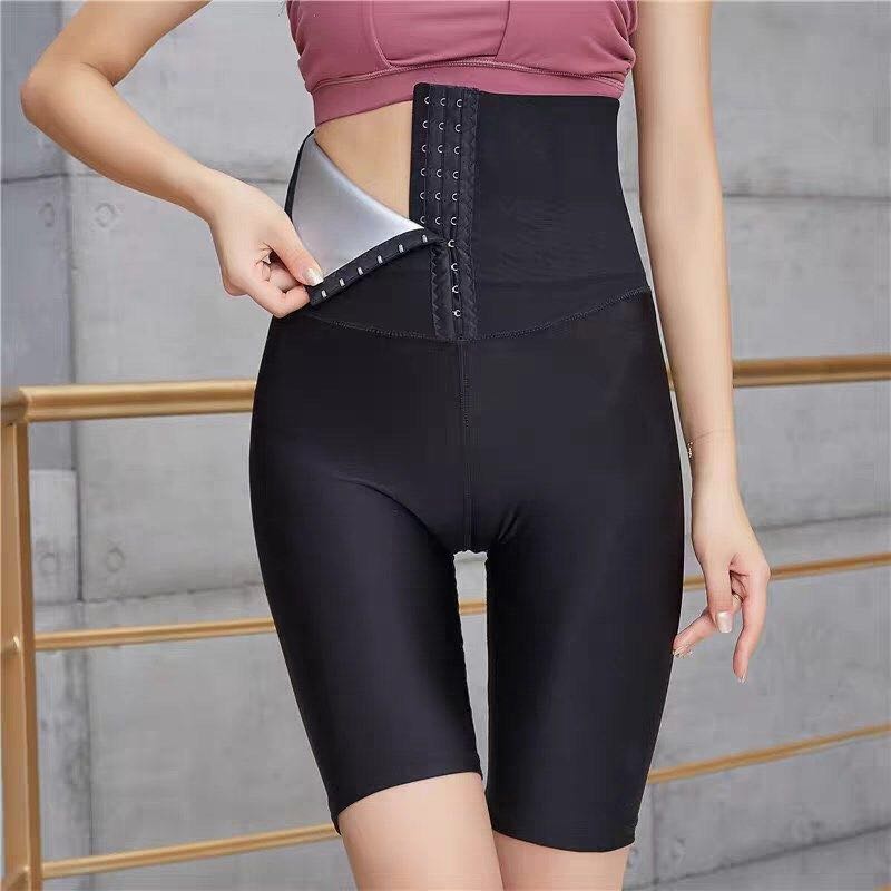  Women Thermo Body Pants Coating Weight Loss Waist Trainer Fat  Burning Sweat Sauna Capris Leggings Shapers (Color : Black, Size : Asian  Size L XL)