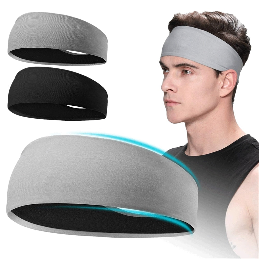 Sweatband for Men Women Elastic Sport Hairbands Head Band Yoga Headbands Headwear Headwrap Sports