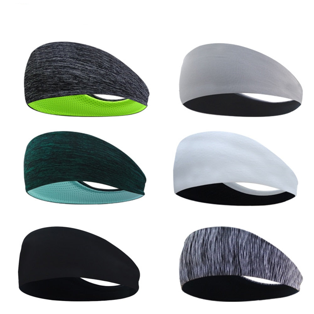 Sweatband for Men Women Elastic Sport Hairbands Head Band Yoga Headbands Headwear Headwrap Sports