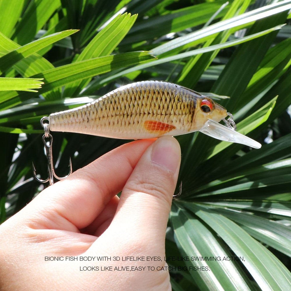 TREHOOK 4g/11g/22g Black Minnow Wobblers Pike Fishing Lure Artificial Bait Hard Swimbait Mini Crankbaits Fsihing Tackle Lures