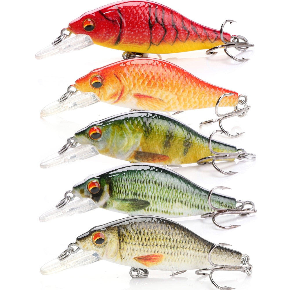 TREHOOK 4g/11g/22g Black Minnow Wobblers Pike Fishing Lure Artificial Bait Hard Swimbait Mini Crankbaits Fsihing Tackle Lures