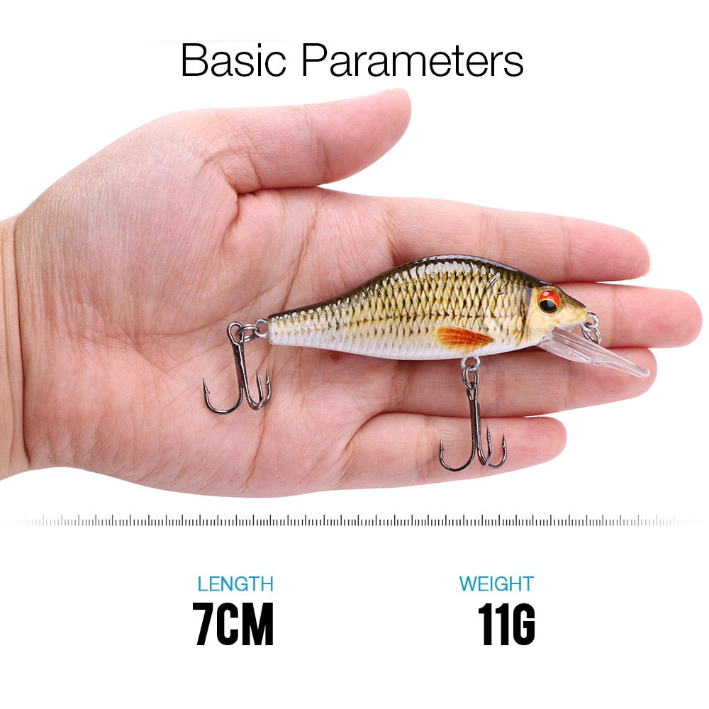 TREHOOK 4g/11g/22g Black Minnow Wobblers Pike Fishing Lure Artificial Bait Hard Swimbait Mini Crankbaits Fsihing Tackle Lures