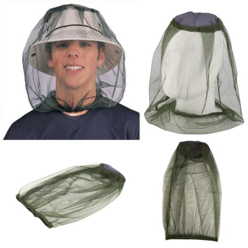 Outdoor Anti Mosquito Bug Bee Insect Mesh Hat Head Survival Face Protect Net Cover