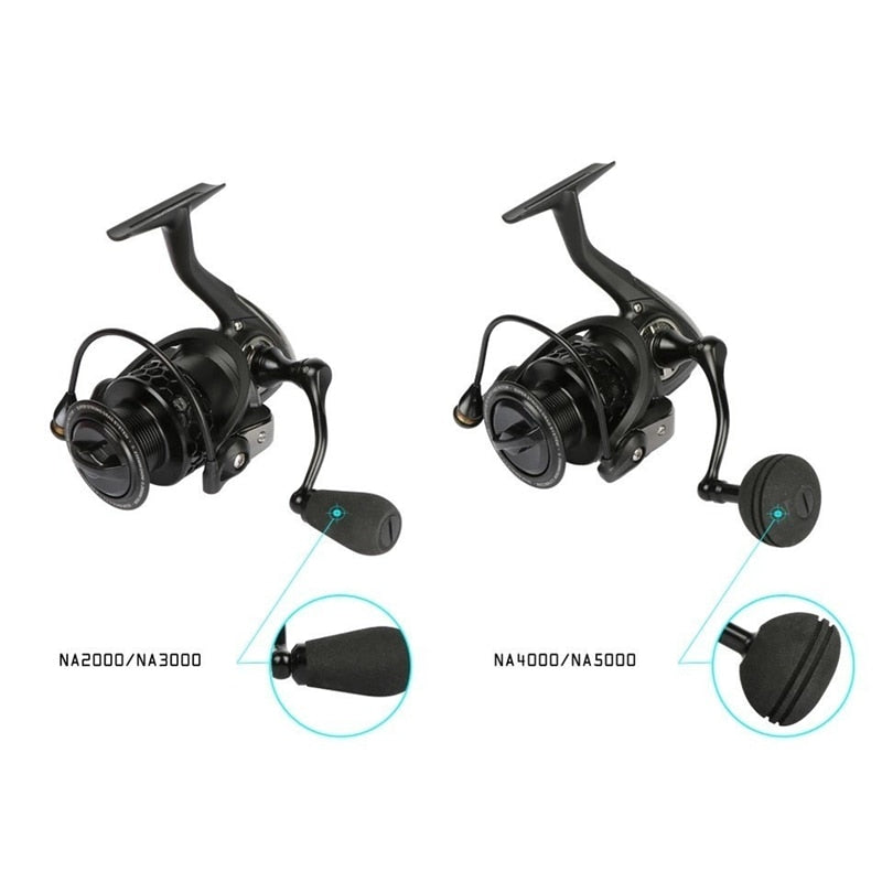 Tsurinoya NA 2000 3000 4000 5000 Saltwater Spinning Fishing Reel 9BB Speed Ratio 5.2:1 Aluminum Spool Carp Fishing Reel