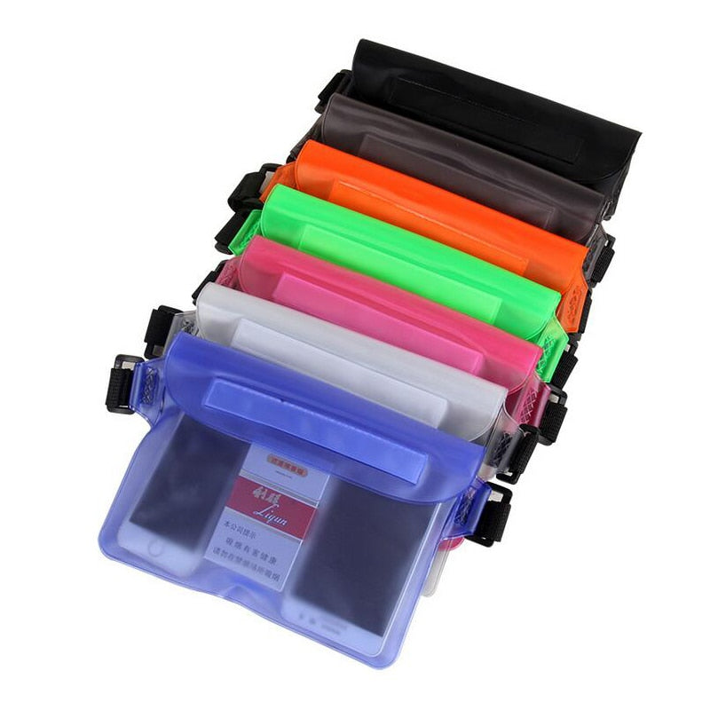 Waterproof Swimming Bag Ski Drift Diving Shoulder Waist Pack Bag Underwater Mobile Phone Bags Case