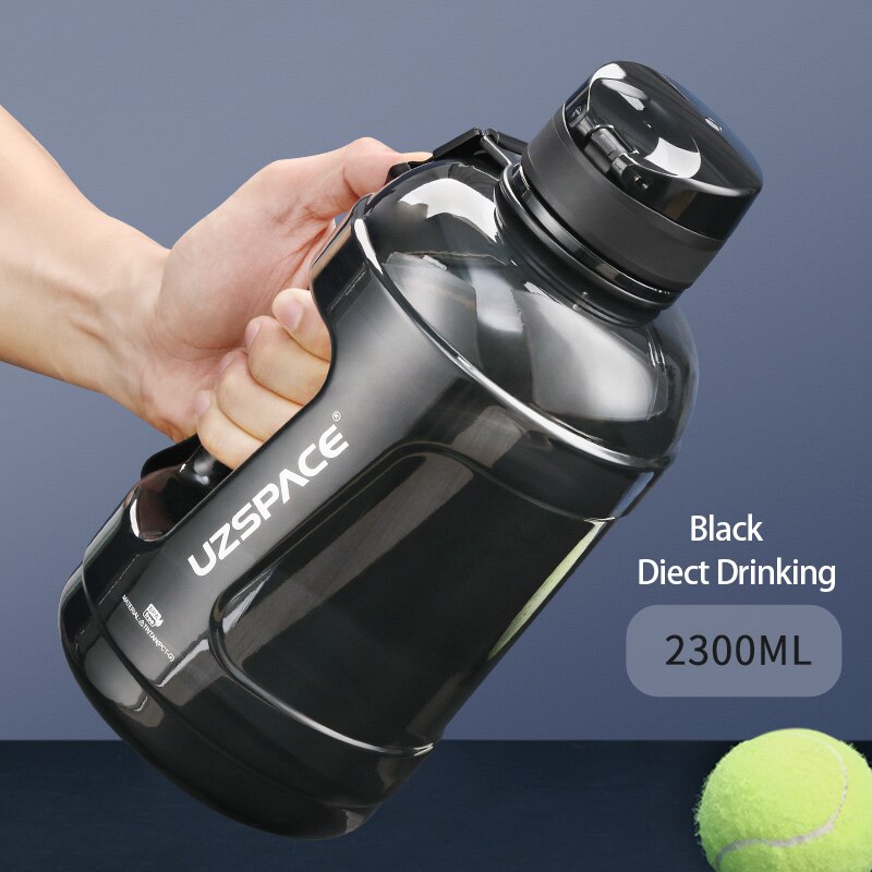 2.3L 2000ML Water Bottle with Straw Clear Large-capacity Plastic Drinking Bottle