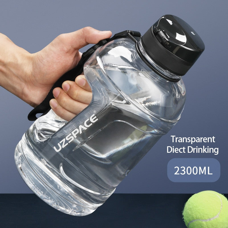 2.3L 2000ML Water Bottle with Straw Clear Large-capacity Plastic Drinking Bottle