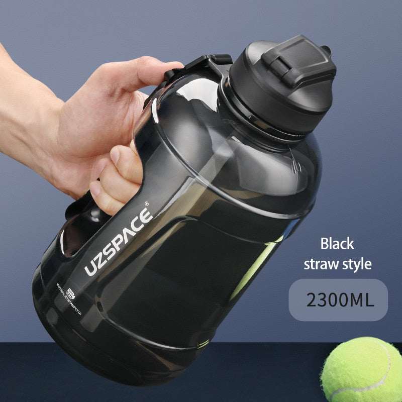 2.3L 2000ML Water Bottle with Straw Clear Large-capacity Plastic Drinking Bottle