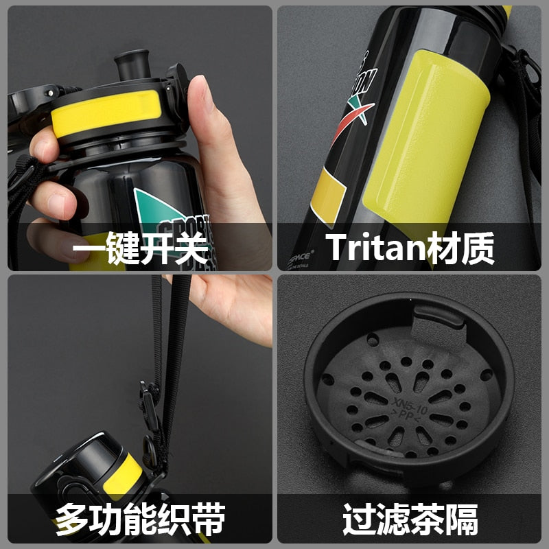 Sport Water Bottles Large Capacity male Portable Creative Trend Kettle Outdoor fitness Space Plastic
