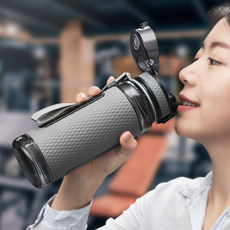 Sports Water Bottles BPA Free 1000ml Portable Leakproof Drop-proof Plastic Drink Bottle