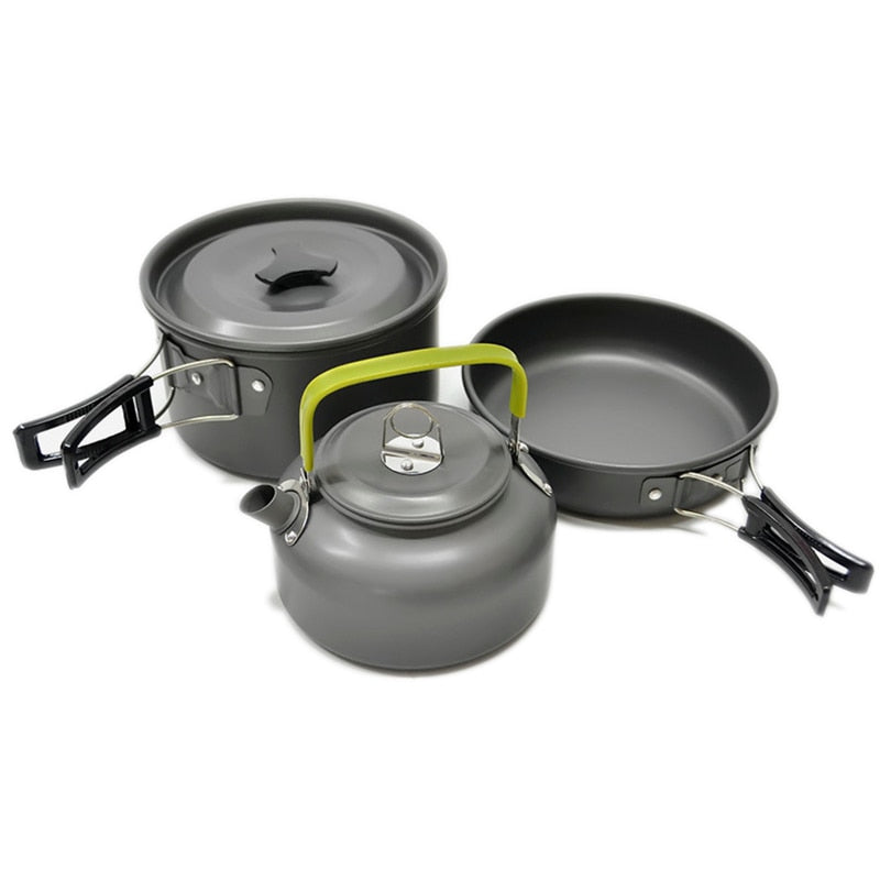 Ultra-light Aluminum Alloy Camping Cookware Utensils Outdoor Cooking Teapot Picnic Tableware