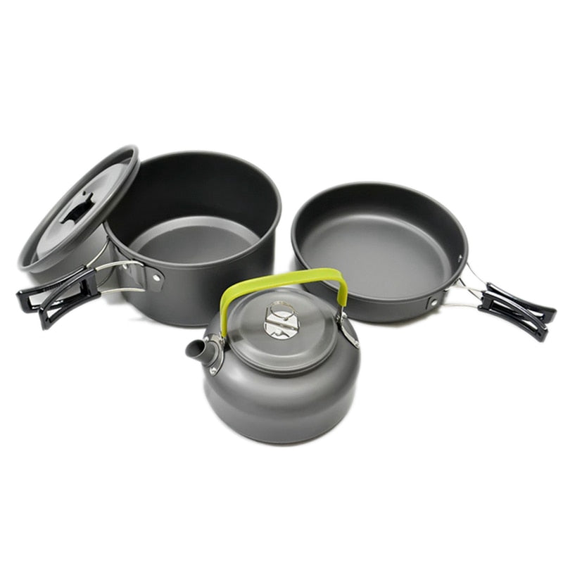 Ultra-light Aluminum Alloy Camping Cookware Utensils Outdoor Cooking Teapot Picnic Tableware