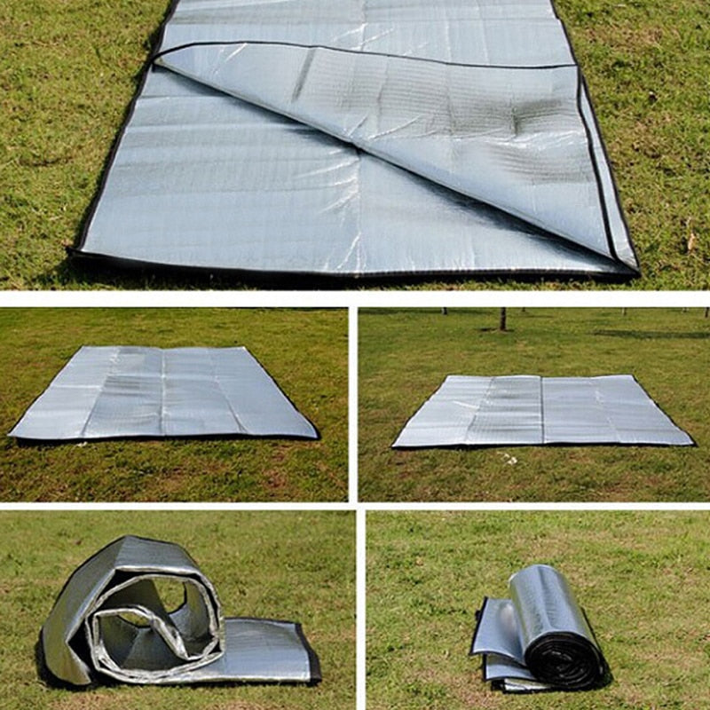 Ultralight Waterproof Camping Mat Picnic Blanket Beach Mattress Sleeping Pad Aluminum Foil EVA