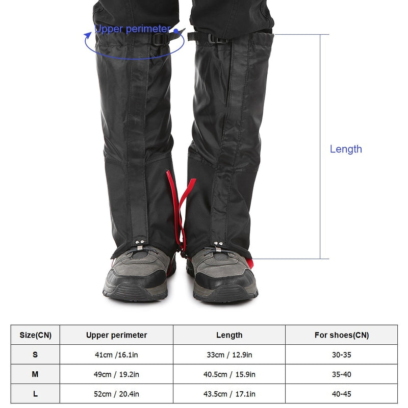 Unisex Waterproof Cycling Legwarmers Leg Cover Camping Hiking Ski Boot Travel Shoe Snow Hunting