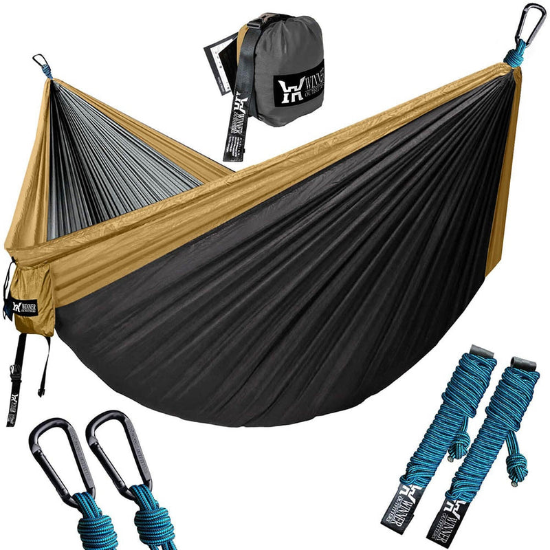 Upgrade Camping Hammock with Hammock Tree Straps Portable Parachute Nylon Hammock for Backpacking