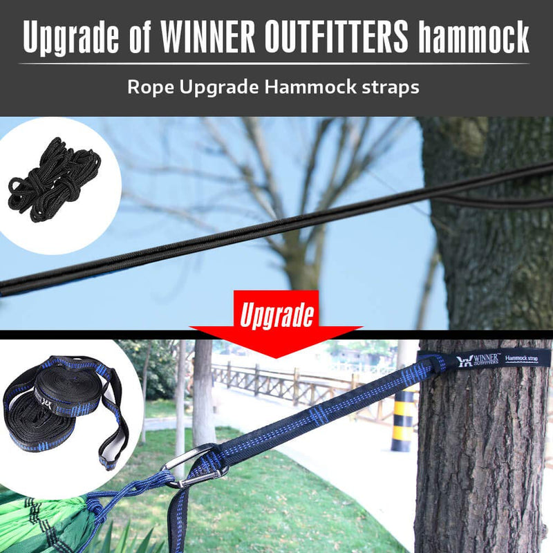 Upgrade Camping Hammock with Hammock Tree Straps Portable Parachute Nylon Hammock for Backpacking