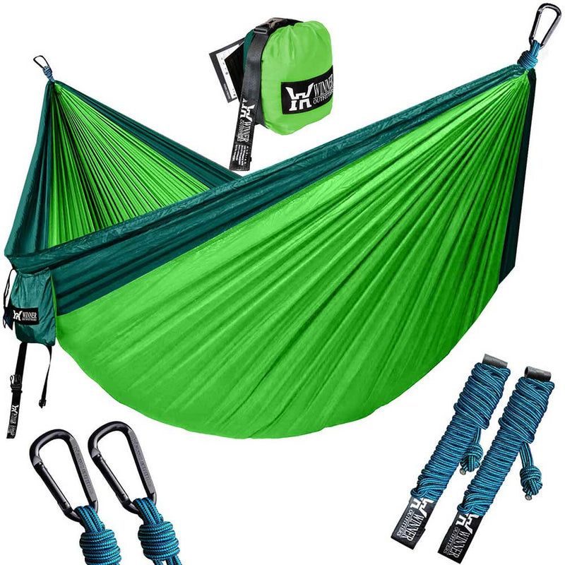 Upgrade Camping Hammock with Hammock Tree Straps Portable Parachute Nylon Hammock for Backpacking