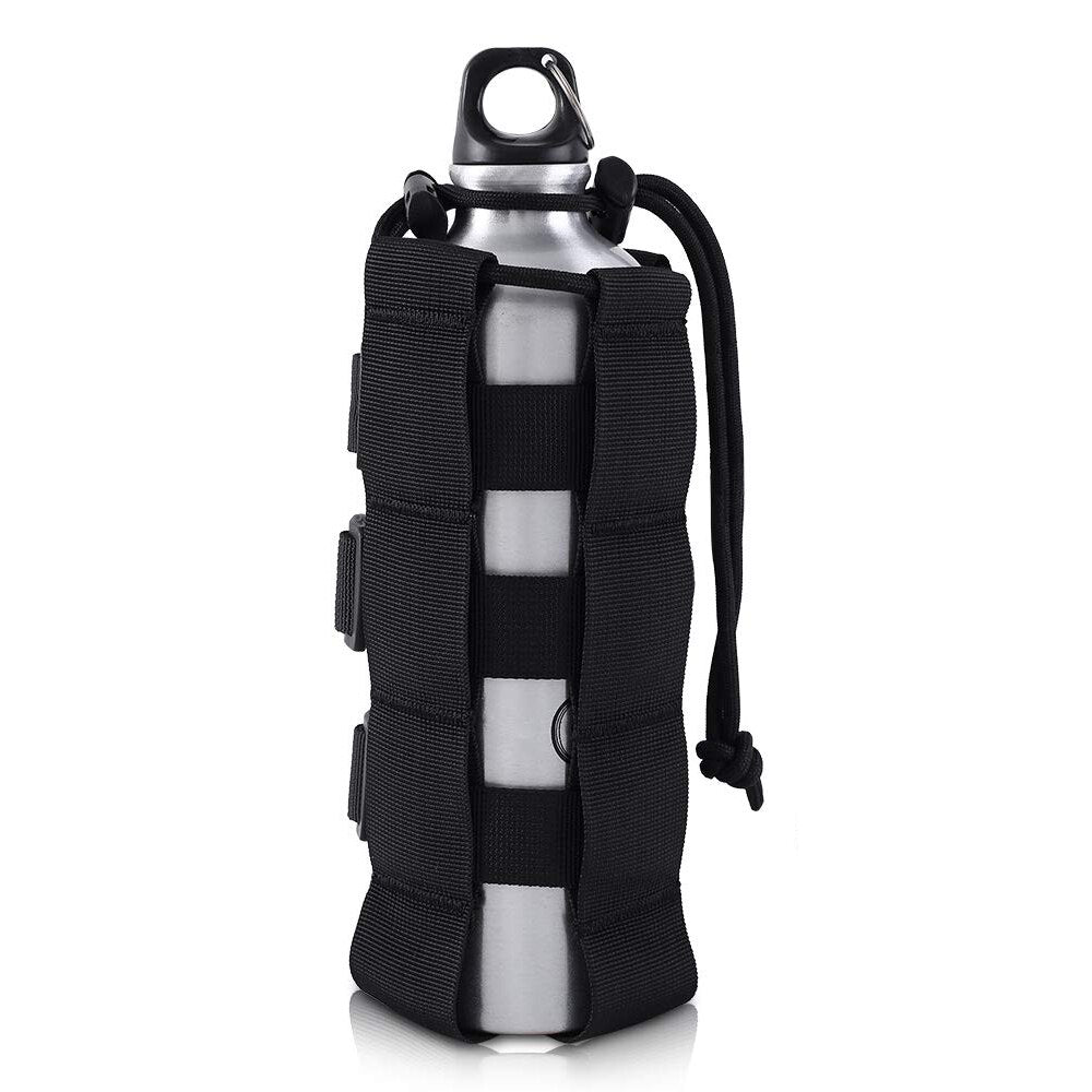 Upgraded Tactical Molle Water Bottle Pouch Bag Military Outdoor Travel Hiking Drawstring Water