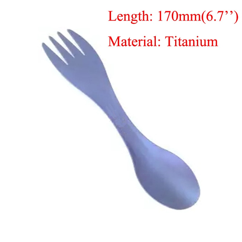 Utensil Picnic stainless steel fold knife camp set combo long cookware spoon Spork fork backpack