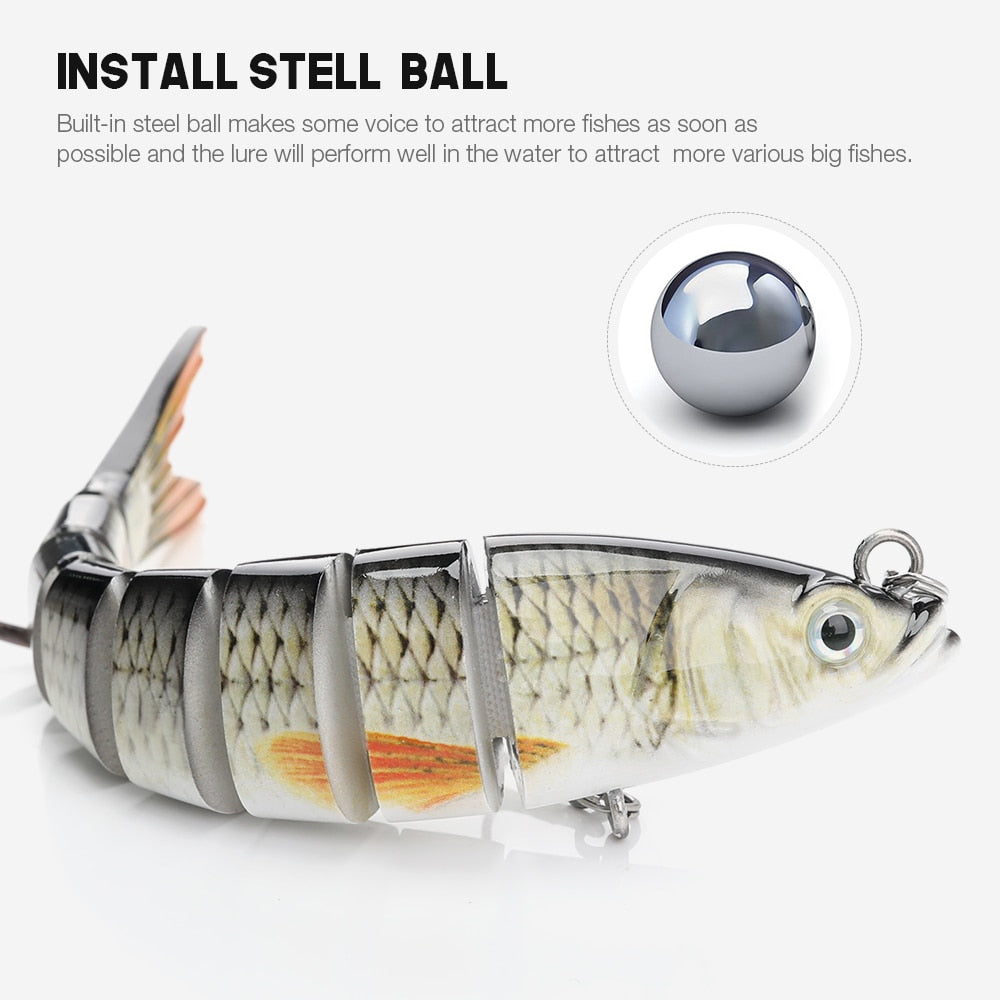 VTAVTA 14cm 23g Sinking Wobblers Fishing Lures Jointed Crankbait Swimbait 8 Segment Hard Artificial Bait For Fishing Tackle Lure