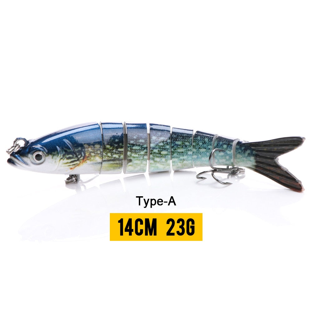 VTAVTA 14cm 23g Sinking Wobblers Fishing Lures Jointed Crankbait Swimbait 8 Segment Hard Artificial Bait For Fishing Tackle Lure
