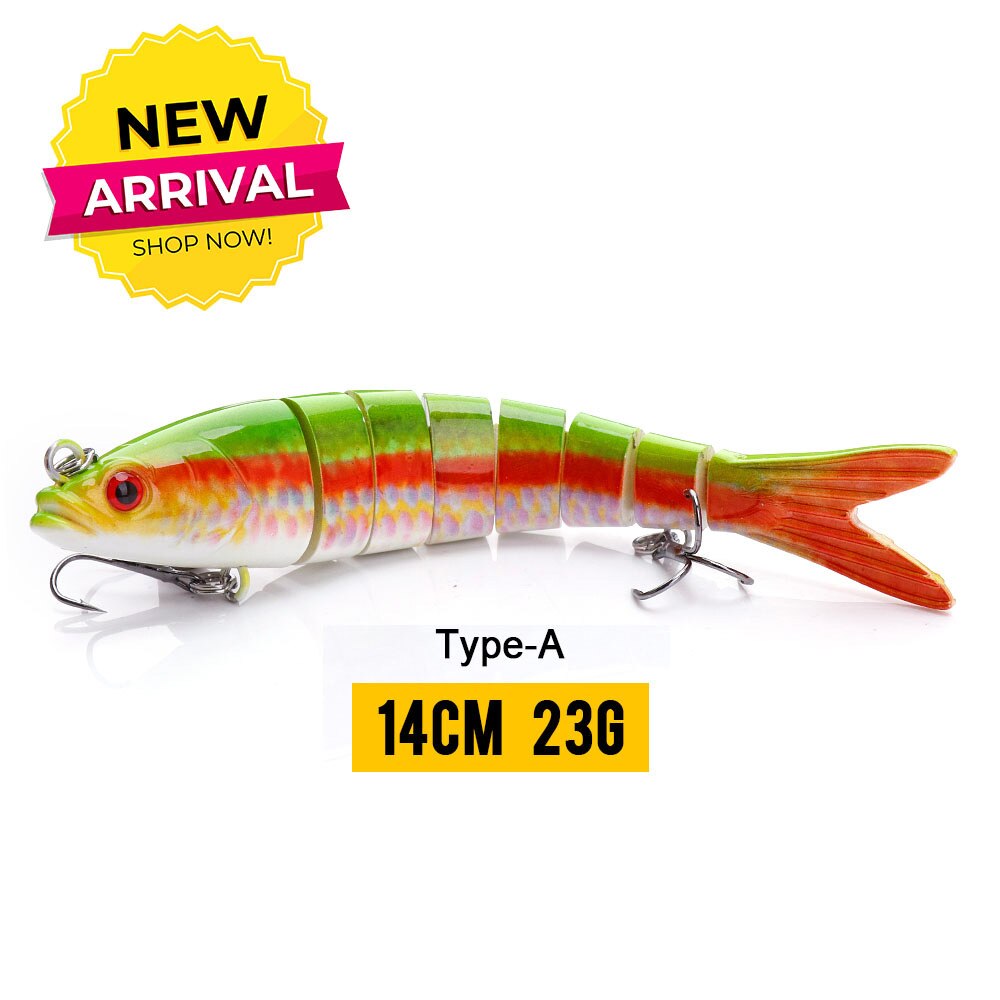 VTAVTA 14cm 23g Sinking Wobblers Fishing Lures Jointed Crankbait Swimbait 8 Segment Hard Artificial Bait For Fishing Tackle Lure